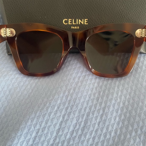 Celine Cat-Eye 50mm Tortoise Sunglasses - Picture 10 of 13